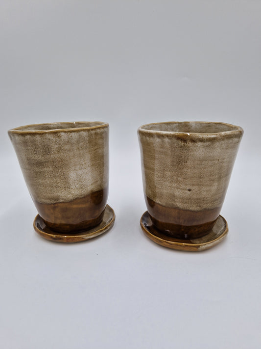 Puodelis su lėkštute „Gamtos ramstis”