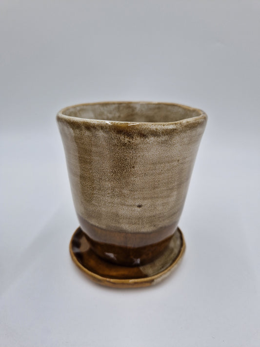 Puodelis su lėkštute „Gamtos ramstis”