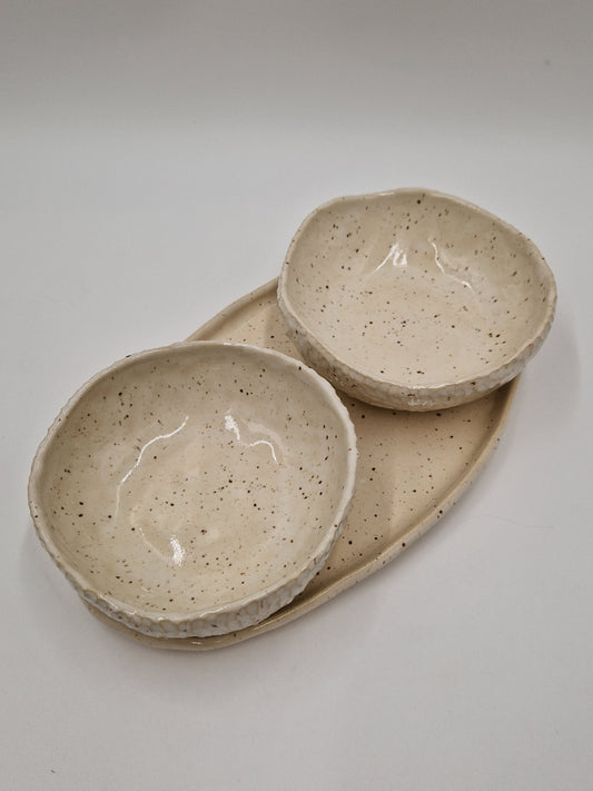 Dubenėlių ir lėkštučių rinkinys „Šviesa“